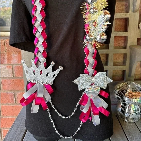 Disco Ball Birthday Graduation Lei Senior Anniversary Custom Made All colors - Picture 3 of 17